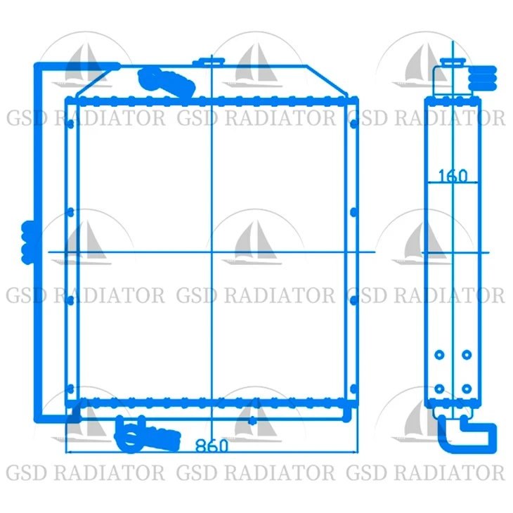 Xiagong xg 955-2 nakladalnik radiator visoka kakovost